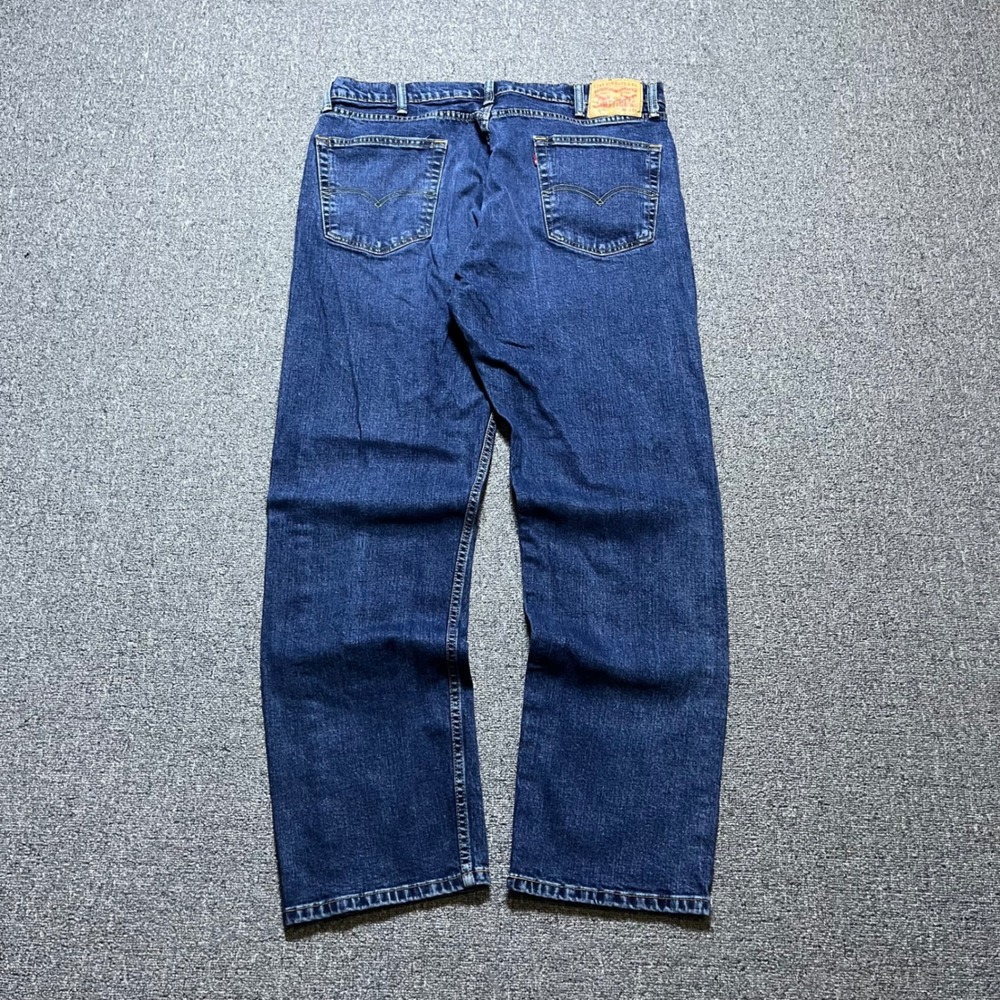 Levi's 505 Regular Fit Straight Leg Jeans 38x32 Blue Denim Medium Wash Mens